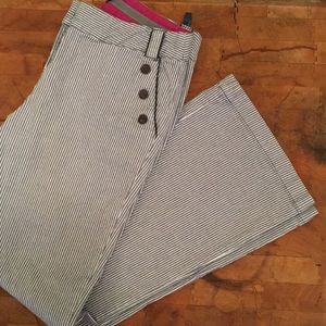 Bowden wide leg striped pants